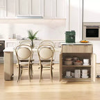 Îlot de cuisine moderne avec table à manger extensible pour 24, îlot de cuisine compact avec rangement pour cuisine ou salle à manger - Panipeachy