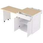 Îlot de cuisine moderne avec table à manger extensible pour 24, îlot de cuisine compact avec rangement pour cuisine ou salle à manger - Panipeachy