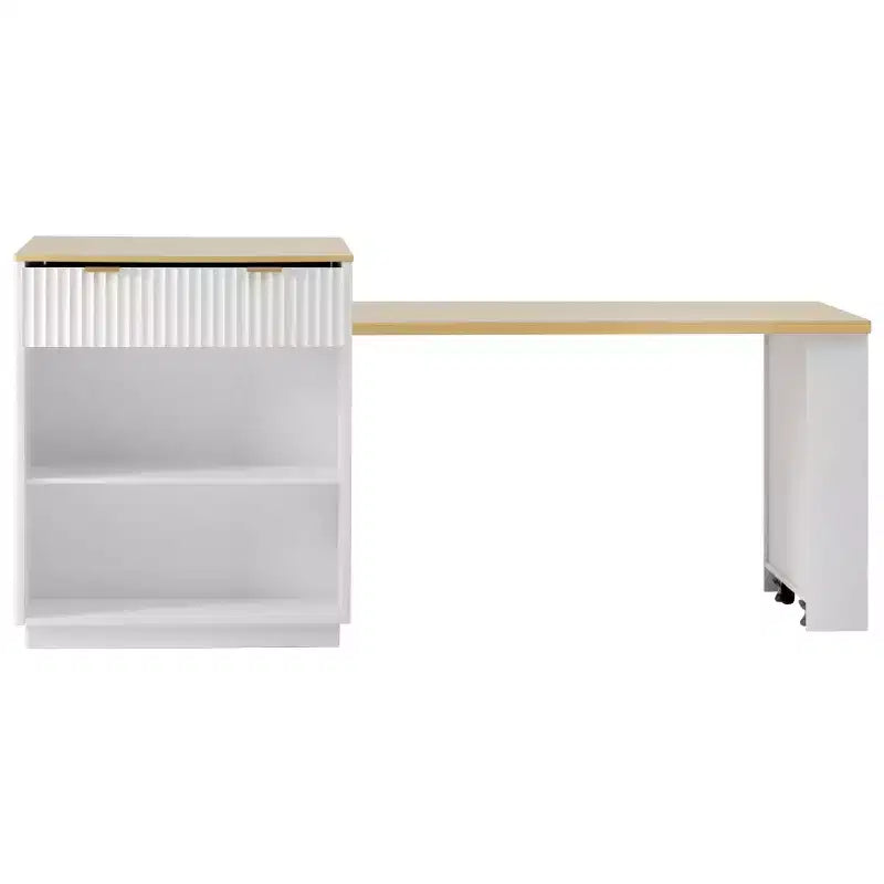 Îlot de cuisine moderne avec table à manger extensible pour 24, îlot de cuisine compact avec rangement pour cuisine ou salle à manger - Panipeachy