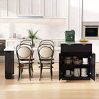 Îlot de cuisine moderne avec table à manger extensible pour 24, îlot de cuisine compact avec rangement pour cuisine ou salle à manger - Panipeachy