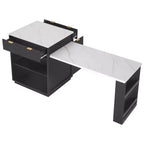 Îlot de cuisine moderne avec table à manger extensible pour 24, îlot de cuisine compact avec rangement pour cuisine ou salle à manger - Panipeachy