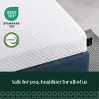 Matelas en mousse à mémoire de forme essentiel ZINUS 6 Twin Cooling, sans fibre de verre, fermeté moyenne, couches rafraîchissantes et respirantes, matériaux certifiés sûrs