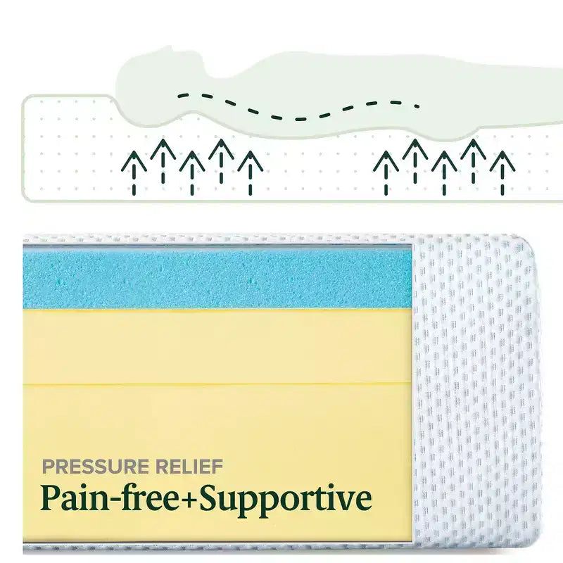 Matelas en mousse à mémoire de forme rafraîchissante Zinus 12 pouces au thé vert, King, sans fibre de verre, fermeté moyenne, mousse de gel rafraîchissante, mousses et tissus certifiés sûrs