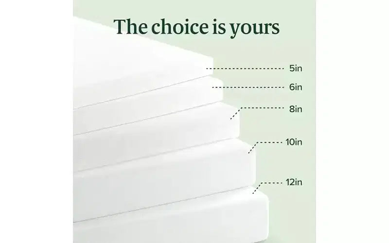 Matelas en mousse à mémoire de forme au thé vert Zinus 25 cm, une place, sans fibre de verre, fermeté moyenne, zones de soulagement de la pression, mousses et tissu certifiés sûrs