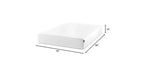 Matelas en mousse à mémoire de forme au thé vert Zinus 25 cm, une place, sans fibre de verre, fermeté moyenne, zones de soulagement de la pression, mousses et tissu certifiés sûrs