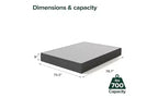 Sommier tapissier intelligent Zinus 9 pouces WonderBox(TM), sommier facile à assembler, cadre en métal durable, très grand, gris