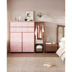 Portant à vêtements à 16 tiroirs Organisateur de garde-robe autoportant avec étagères pour le rangement de la chambre à coucher
