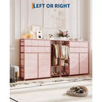 Portant à vêtements à 16 tiroirs Organisateur de garde-robe autoportant avec étagères pour le rangement de la chambre à coucher