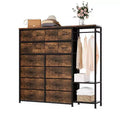 16-Drawer Clothes Rack  Freestanding Wardrobe Organizer with Shelves for Bedroom Storage