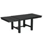 Ensemble de salle à manger extensible de ferme pour 6 personnes, table de cuisine rectangulaire en bois massif avec rallonge amovible, 4 chaises rembourrées et banc