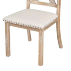Ensemble de salle à manger extensible de ferme pour 6 personnes, table de cuisine rectangulaire en bois massif avec rallonge amovible, 4 chaises rembourrées et banc