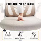 Chaise de bureau ergonomique Acekool avec accoudoirs relevables, siège large en maille, soutien lombaire, chaise de bureau d'ordinateur pour chambre à coucher et bureau