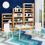 Ensemble table et 2 chaises Etokfoks pour enfants - Bois massif et MDF - Blanc - Table 60 x 60 x 44 cm - Chaises 34 x 30 x 51 cm