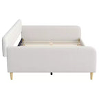 Lit de repos moderne rembourré en lin de taille Queen Luxystar