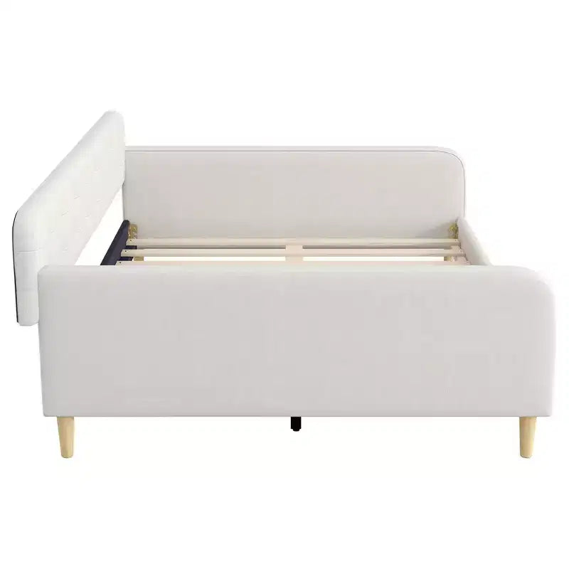 Lit de repos moderne rembourré en lin de taille Queen Luxystar