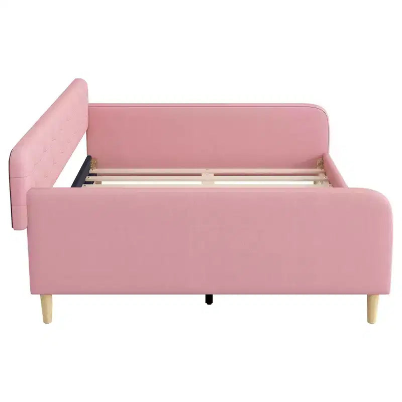 Lit de repos moderne rembourré en lin de taille Queen Luxystar