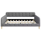 Lit de repos moderne rembourré en lin de taille Queen Luxystar