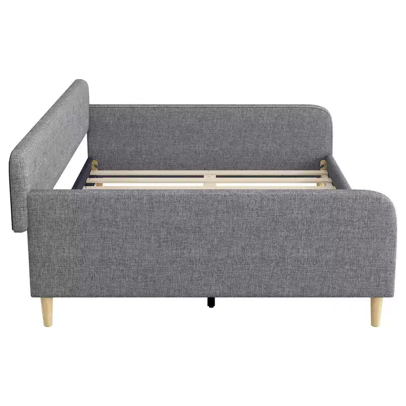 Lit de repos moderne rembourré en lin de taille Queen Luxystar