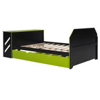 Lit de repos pleine grandeur avec lit gigogne, lit de jeu avec bureau et port USB pour chambres d'étudiants ou chambres d'amis