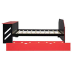 Lit de repos pleine grandeur avec lit gigogne, lit de jeu avec bureau et port USB pour chambres d'étudiants ou chambres d'amis