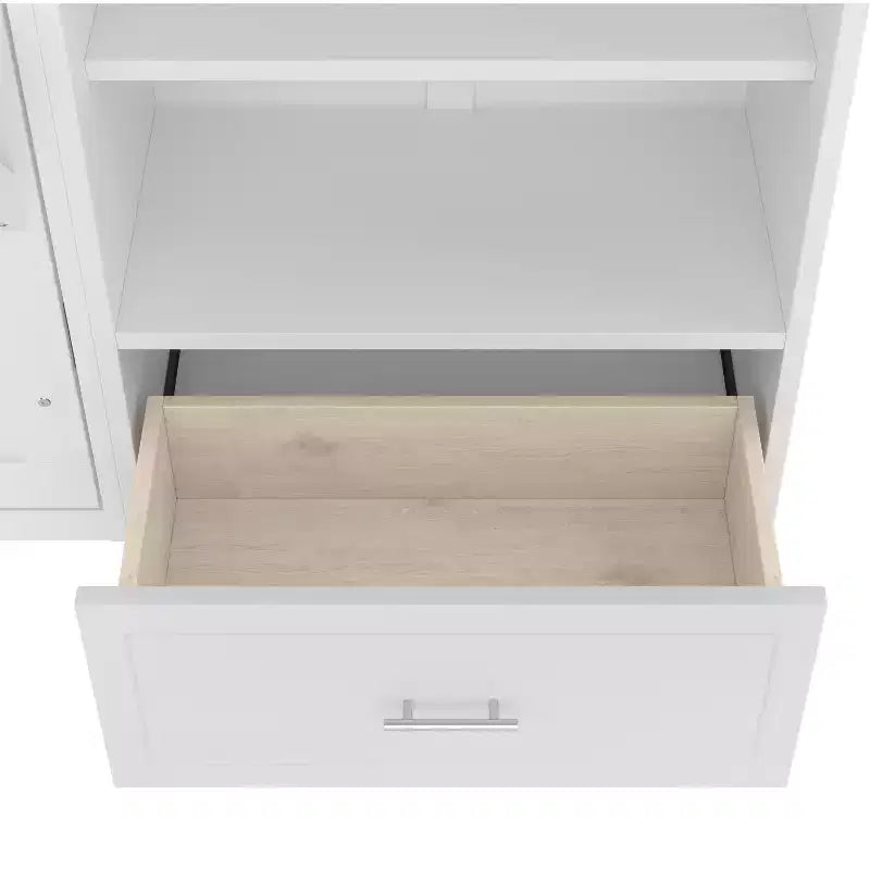 Lit escamotable Queen Size avec étagère, lit mural Queen en bois avec rangements, lit-coffre mural pliant pour petit espace