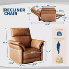 Fauteuil inclinable électrique, fauteuil à bascule pivotant à 270° avec port USB, revêtement en cuir PU, accoudoirs à double épaisseur, fauteuil pour chambre de bébé/salon