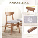 Chaises de salle à manger GDFStudio Fowler au dossier incurvé en bois de style scandinave (lot de 2)