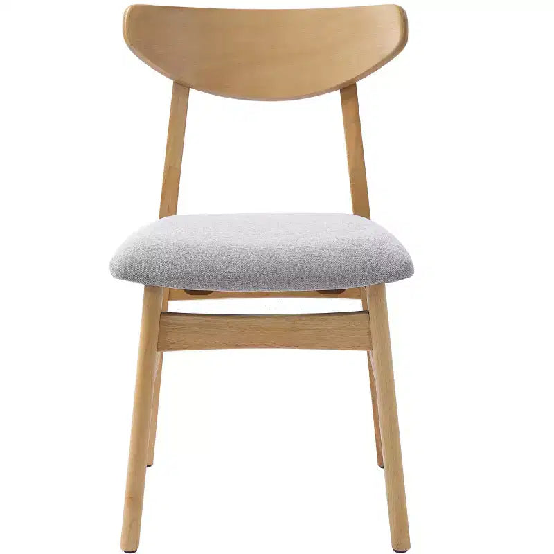 Chaises de salle à manger GDFStudio Fowler au dossier incurvé en bois de style scandinave (lot de 2)