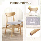 Chaises de salle à manger GDFStudio Fowler au dossier incurvé en bois de style scandinave (lot de 2)