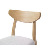 Chaises de salle à manger GDFStudio Fowler au dossier incurvé en bois de style scandinave (lot de 2)