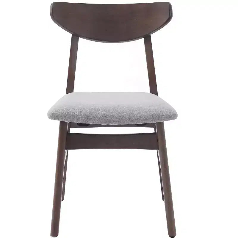 Chaises de salle à manger GDFStudio Fowler au dossier incurvé en bois de style scandinave (lot de 2)