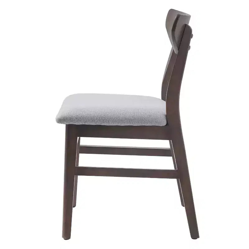 Chaises de salle à manger GDFStudio Fowler au dossier incurvé en bois de style scandinave (lot de 2)