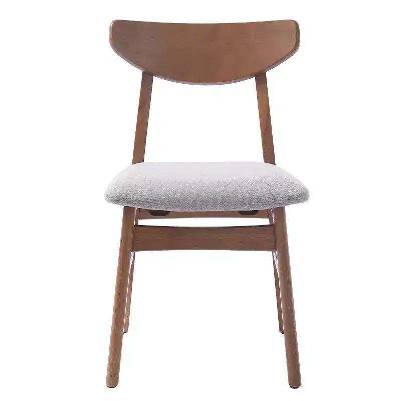Chaises de salle à manger GDFStudio Fowler au dossier incurvé en bois de style scandinave (lot de 2)