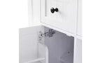 JVNOXK Îlot de cuisine 5 roues de 135 cm avec 2 supports pour tabourets de bar, plateau pliant, étagères latérales ouvertes et tiroirs. Convient aux cuisines. Blanc