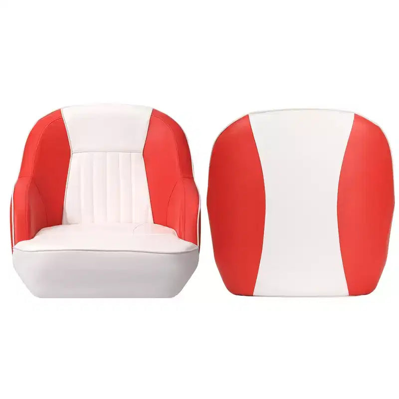 Fauteuil Capitaine, Siège de Bateau en Vinyle Marine avec Rembourrage Épais en Éponge et Dossier Ergonomique, Siège de Ponton de 42 cm de Large