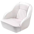 Captain Bucket Seat, Marine Vinyl Boat Chair with Thickened Sponge Padding & Ergonomic Backrest, 42cm Wide Pontoon Boat Seat