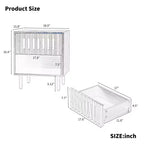 Lot de 2 tables de chevet modernes du milieu du siècle avec portes à lattes grillagées, tables de chevet avec pieds en métal pour chambre à coucher, tables de chevet d'appoint-Panipeachy