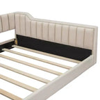 Lit de repos moderne en velours Luxystar avec poches latérales