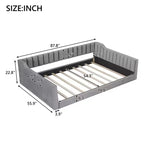 Lit de repos moderne en velours Luxystar avec poches latérales
