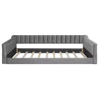 Lit de repos moderne en velours Luxystar avec poches latérales