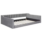 Lit de repos moderne en velours Luxystar avec poches latérales