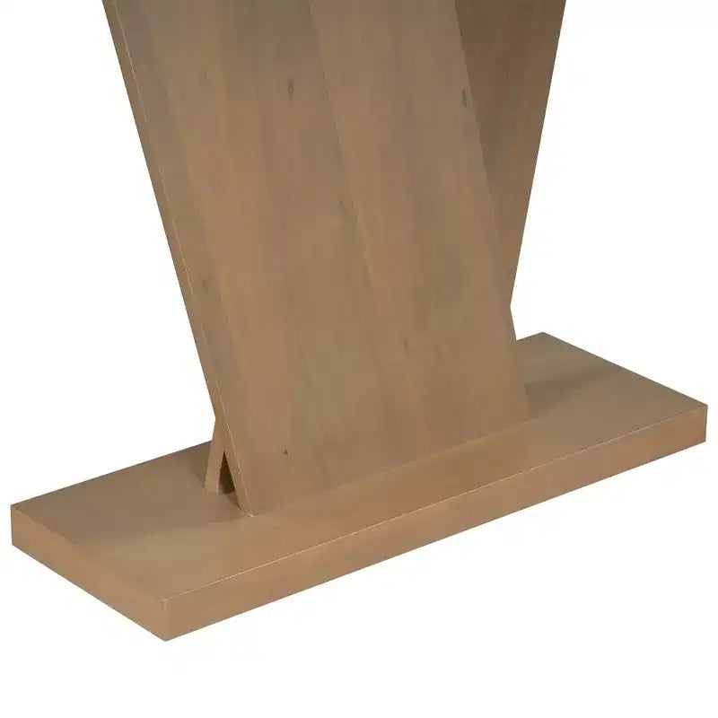 Table console d'entrée Whisen V-Base, table de couloir d'appoint, table de canapé mince avec placage en bois naturel, polyvalence classique