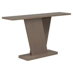 Table console d'entrée Whisen V-Base, table de couloir d'appoint, table de canapé mince avec placage en bois naturel, polyvalence classique