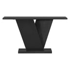 Table console d'entrée Whisen V-Base, table de couloir d'appoint, table de canapé mince avec placage en bois naturel, polyvalence classique
