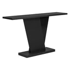 Table console d'entrée Whisen V-Base, table de couloir d'appoint, table de canapé mince avec placage en bois naturel, polyvalence classique