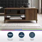 Table basse rectangulaire moderne GDFStudio Farnsworth Mid-Century