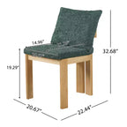 Christopher Knight Home Eunseo, chaises de salle à manger modernes en tissu bouclé et bois d'hévéa (lot de 2)