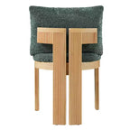 Christopher Knight Home Eunseo, chaises de salle à manger modernes en tissu bouclé et bois d'hévéa (lot de 2)