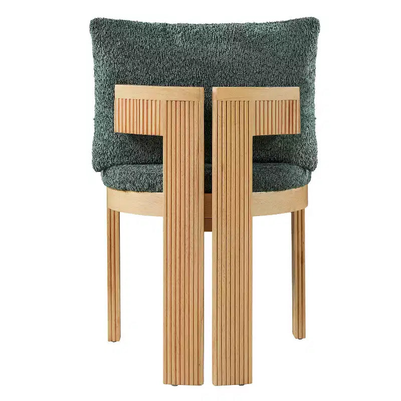 Christopher Knight Home Eunseo, chaises de salle à manger modernes en tissu bouclé et bois d'hévéa (lot de 2)