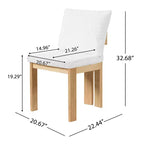 Christopher Knight Home Eunseo, chaises de salle à manger modernes en tissu bouclé et bois d'hévéa (lot de 2)